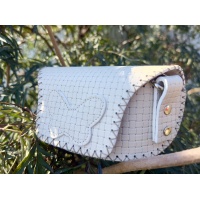 Braided Cream Leather Sunglasses Handsewn Case