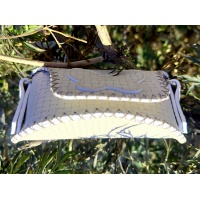 Braided Cream Leather Sunglasses Handsewn Case